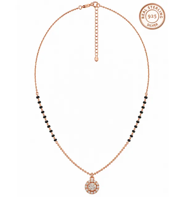 925_Sterling_Silver_Rose_Gold_Plated_Halo_Crystal_Mangalsutra