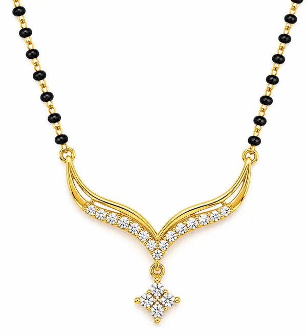 925_Sterling_Silver_Gold_Plated_Celestial_V-Curve_Mangalsutra
