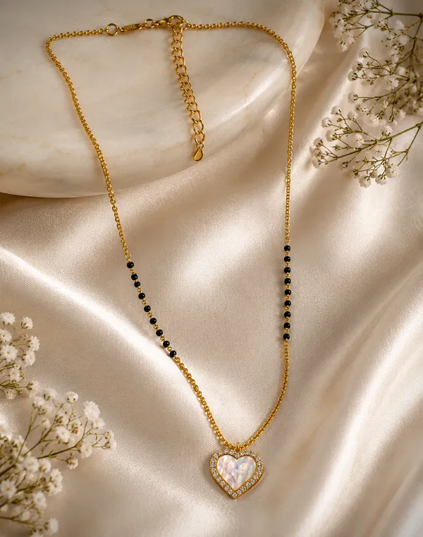 925_Sterling_Silver_Gold_Plated_Mother_of_Pearl_Heart_Mangalsutra