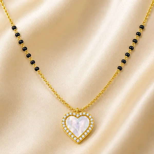 925_Sterling_Silver_Gold_Plated_Mother_of_Pearl_Heart_Mangalsutra