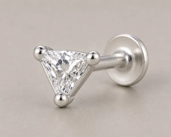 925_Sterling_Silver_Trillion_Cut_CZ_Nose_Stud