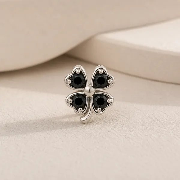 925_Sterling_Silver_Four_Leaf_Clover_Nose_Pin