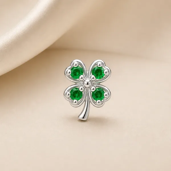 925_Sterling_Silver_Four_Leaf_Clover_Nose_Pin