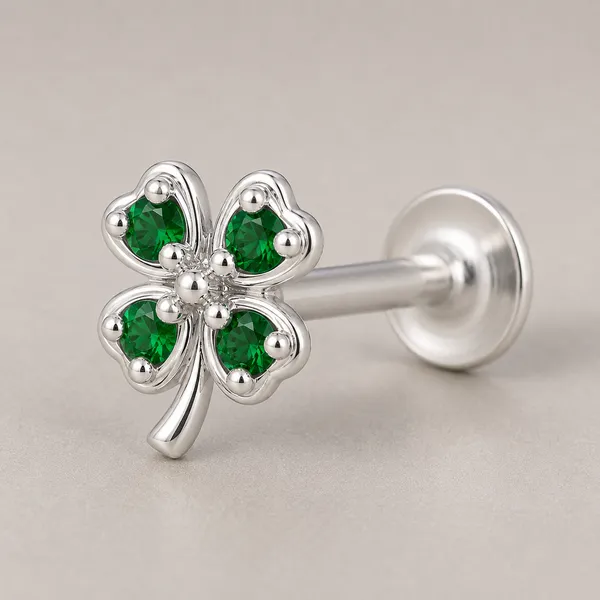925_Sterling_Silver_Four_Leaf_Clover_Nose_Pin