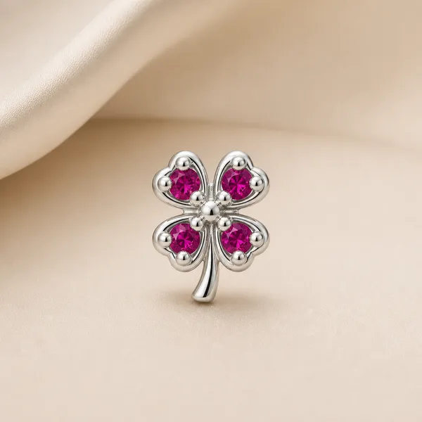 925_Sterling_Silver_Four_Leaf_Clover_Nose_Pin