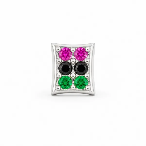 925_Sterling_Silver_Multi_Color_Grid_Nose_Pin