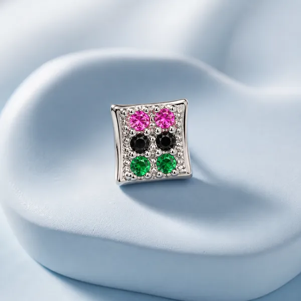 925_Sterling_Silver_Multi_Color_Grid_Nose_Pin