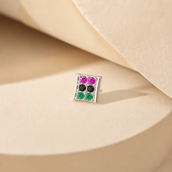 925_Sterling_Silver_Multi_Color_Grid_Nose_Pin