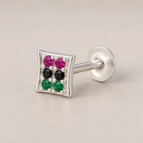 925_Sterling_Silver_Multi_Color_Grid_Nose_Pin