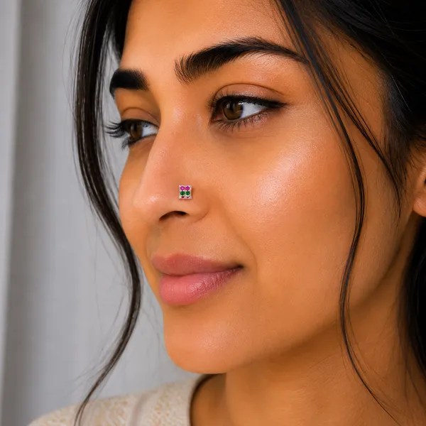 925_Sterling_Silver_Multi_Color_Grid_Nose_Pin