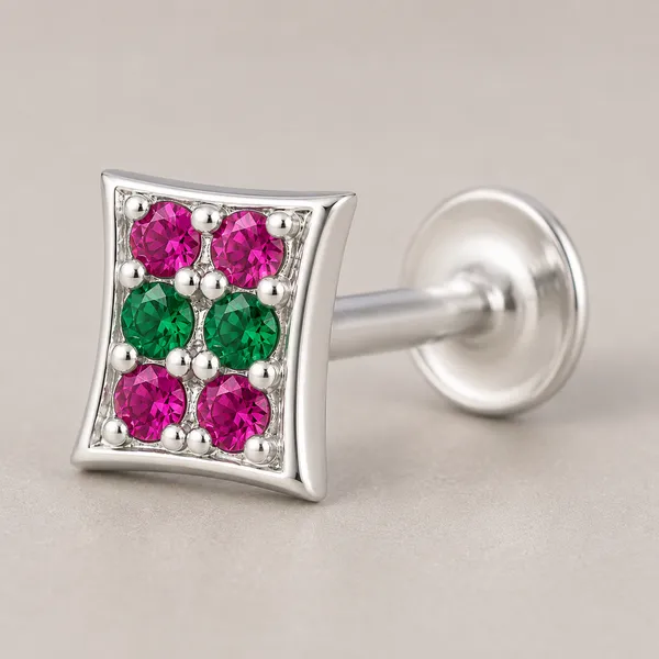 925_Sterling_Silver_Multi_Color_Grid_Nose_Pin