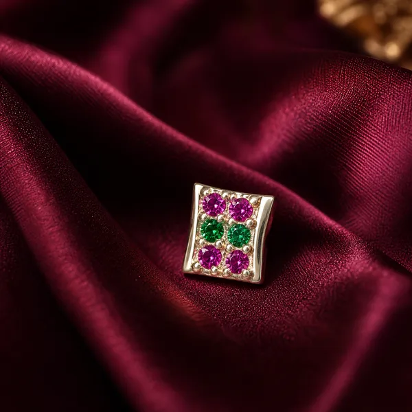 925_Sterling_Silver_Multi_Color_Grid_Nose_Pin