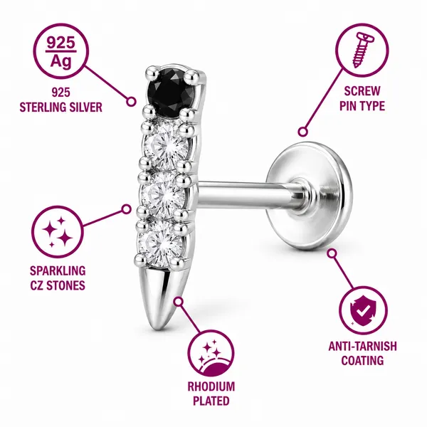 925_Sterling_Silver_Spike_Stone_Nose_Pin