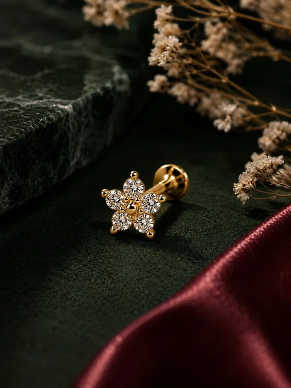 Sridevi_Nose_Pin_�_925_Sterling_Silver_With_22K_Gold_Plated_Five_Petal_Floral_Nose_Pin