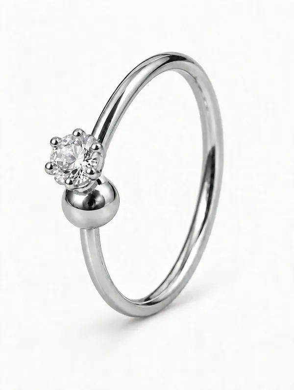925_Sterling_Silver_Cubic_Zirconia_CZ_Single_Stone_Ball_Nose_Ring