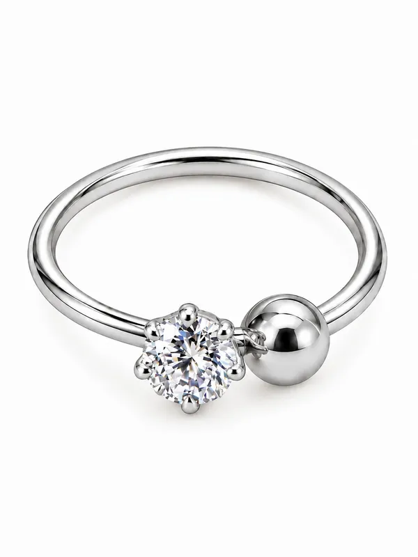 925_Sterling_Silver_Cubic_Zirconia_CZ_Single_Stone_Ball_Nose_Ring