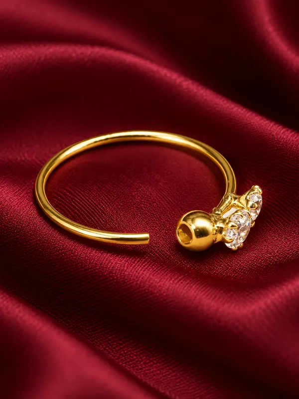 925_Sterling_Silver_22K_Gold_Plated_Double_Stone_CZ_Nose_Ring