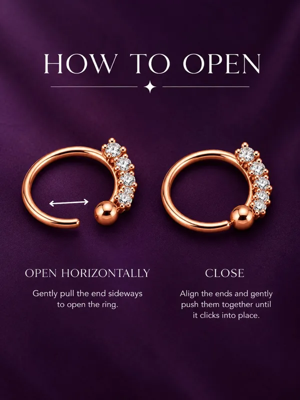 925_Sterling_Silver_22K_Rose_Gold_Plated_Five_Stone_CZ_Nose_Ring