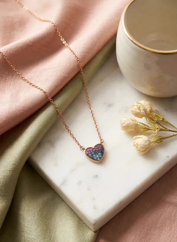 Rose_Gold_Plated_Rianbow_Stellar-Heart_Necklace_With_925_Sterling_Silver