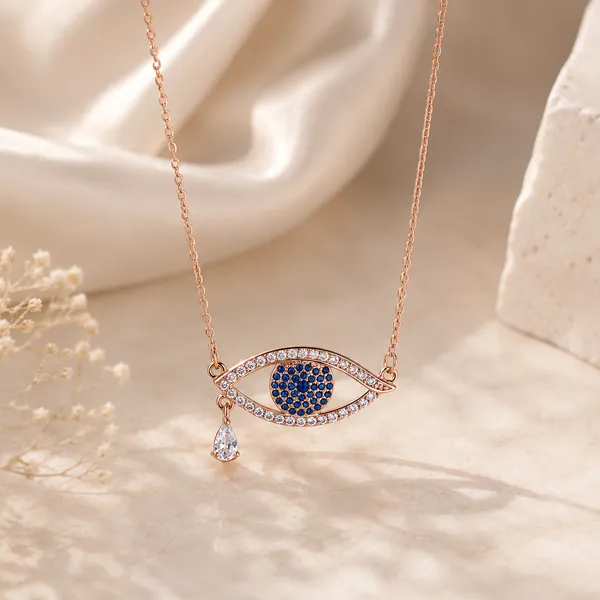 925_Sterling_Silver_With_Rose_Gold_Plated_Evil_Eye_Spark_Necklace