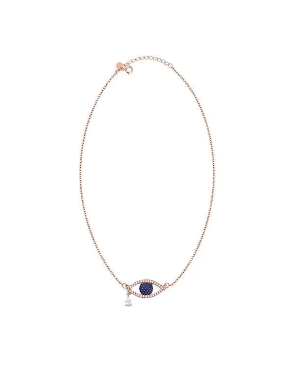 925_Sterling_Silver_With_Rose_Gold_Plated_Evil_Eye_Spark_Necklace