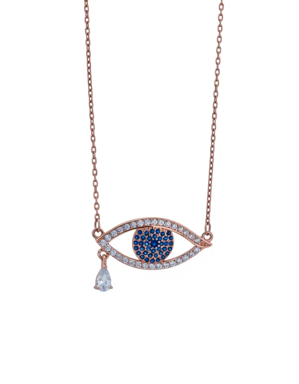 925_Sterling_Silver_With_Rose_Gold_Plated_Evil_Eye_Spark_Necklace