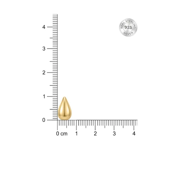 925_Sterling_Silver_Gold_Plated_Essential_Teardrop_Jewellery_Pendant_Necklace