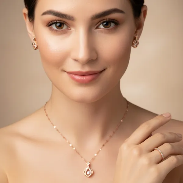 925_Sterling_Silver_Rose_Gold_Plated_Finish_Flower_Pot_Necklace