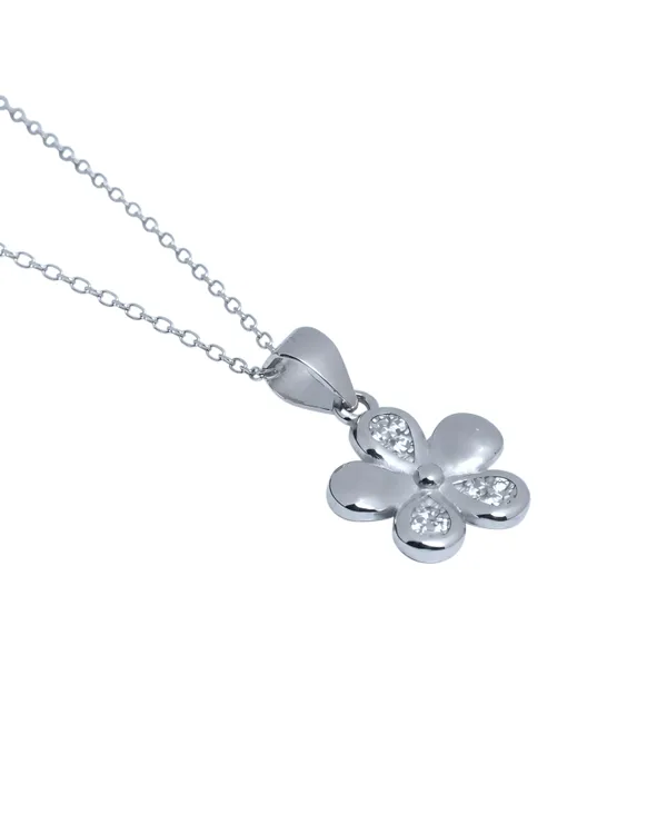 925_Sterling_Silver_Petal_Bloom_Pendant_(Without_Chain)