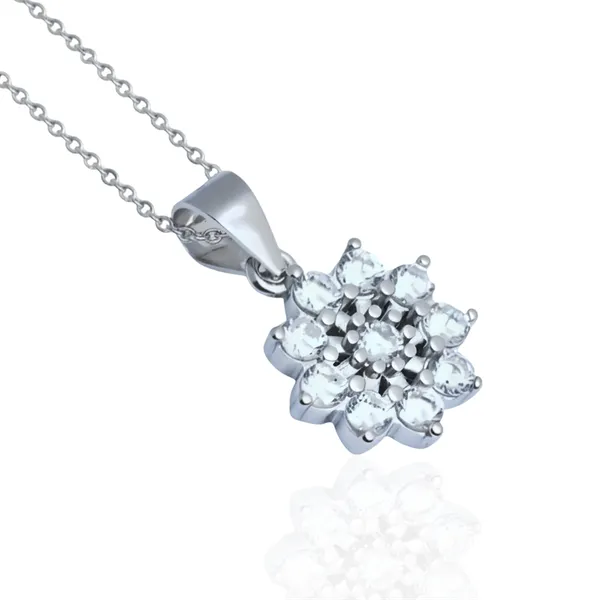 925_Sterling_Silver_Snowflake_Spark_Pendant_(Without_Chain)
