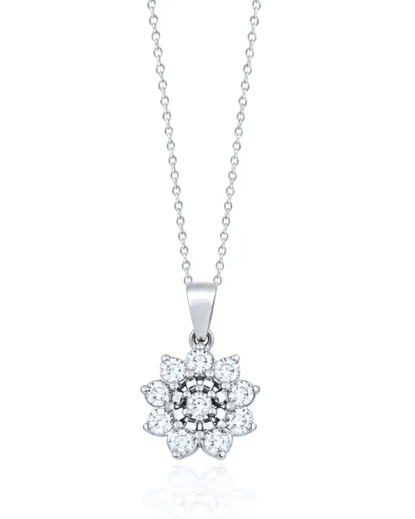 925_Sterling_Silver_Snowflake_Spark_Pendant_(Without_Chain)
