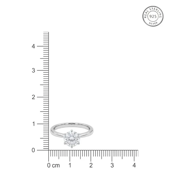 925_Sterling_Silver_Solitaire_White_Stone_Adjustable_Ring
