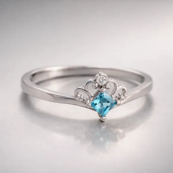 925_Sterling_Silver_Majestic_Blue_Crown_Adjustable_Jewellery_Ring