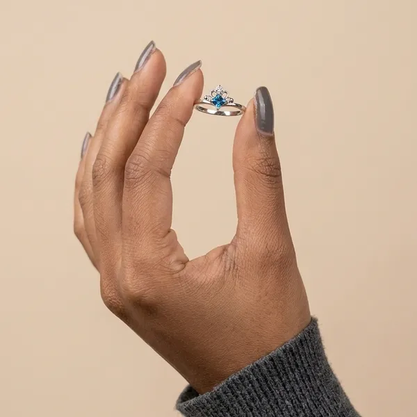 925_Sterling_Silver_Majestic_Blue_Crown_Adjustable_Jewellery_Ring