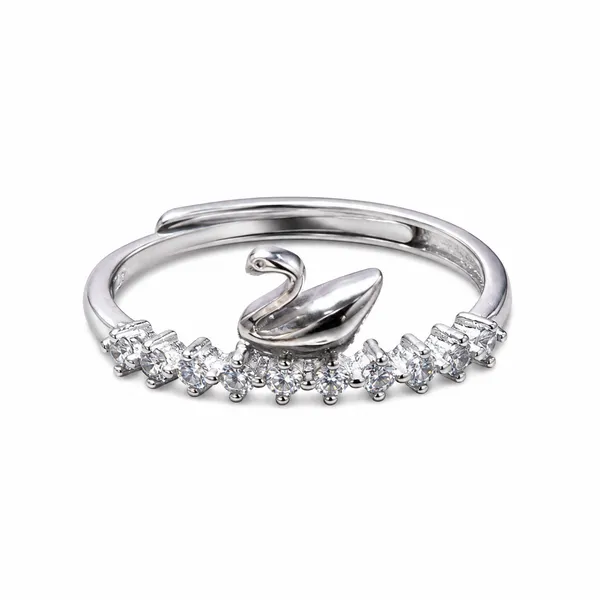 925_Sterling_Silver_Swan_Crystal_Adjustable_Ring