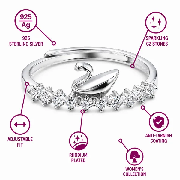 925_Sterling_Silver_Swan_Crystal_Adjustable_Ring
