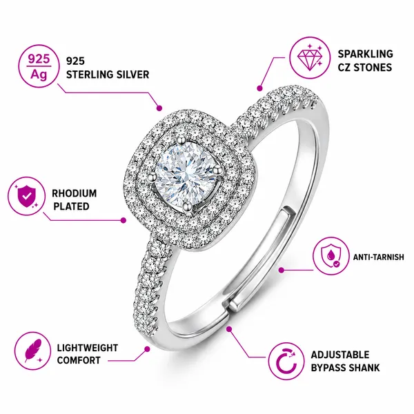 925_Sterling_Silver_Halo_Cushion_Cut_CZ_Adjustable_Ring