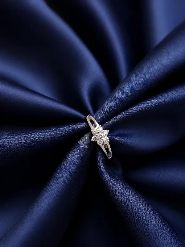 925_Sterling_Silver_Floral_Cluster_CZ_Adjustable_Ring