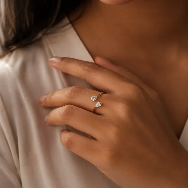 925_Sterling_Silver_Twin_Pear_CZ_Open_Ring