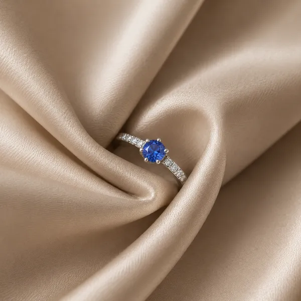 925_Sterling_Silver_Blue_Solitaire_CZ_Adjustable_Ring