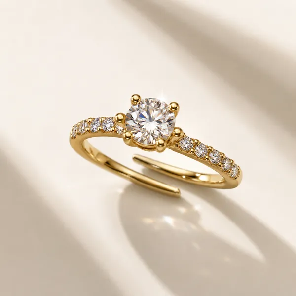 925_Sterling_Silver_22K_Gold_Plated_Solitaire_CZ_Open_Ring