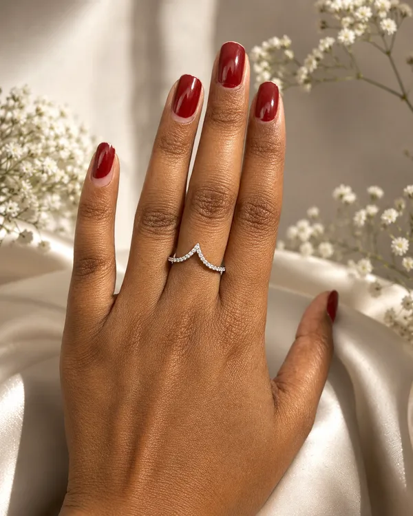 925_Sterling_Silver_Chevron_CZ_Adjustable_Ring