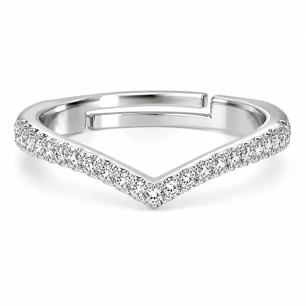 925_Sterling_Silver_Chevron_CZ_Adjustable_Ring