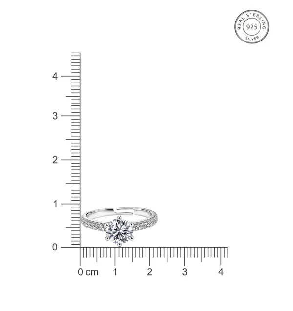 925_Sterling_Silver_Classic_Solitaire_CZ_Adjustable_Ring
