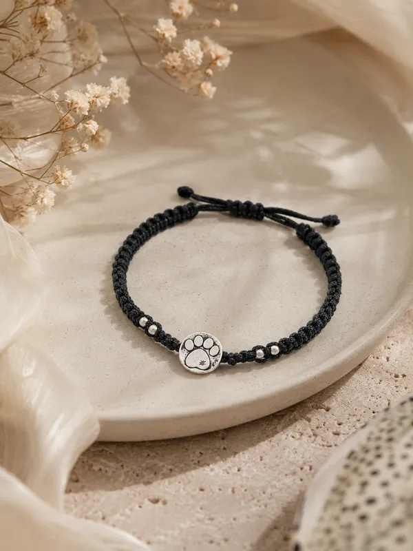 925_Sterling_Silver_Oxidised_Paw_Motif_Thread_Bracelet