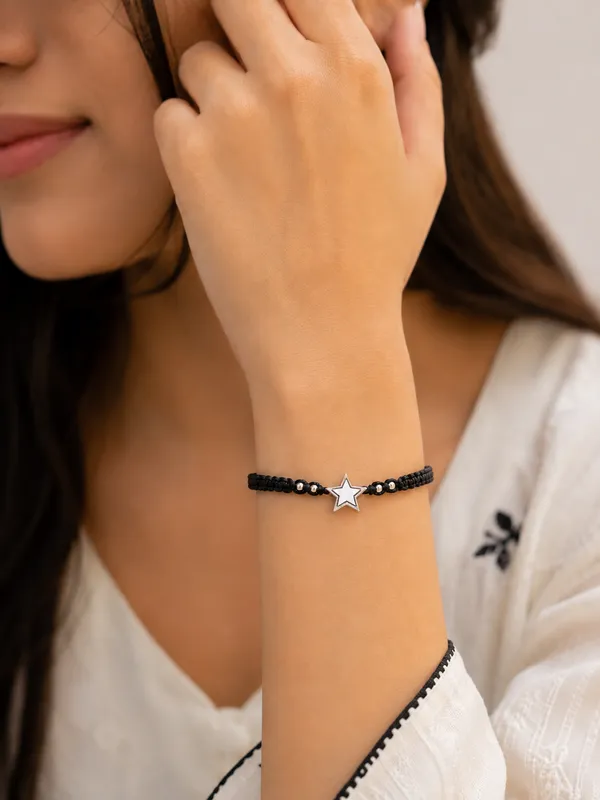 925_Sterling_Silver_Oxidised_Star_Motif_Thread_Bracelet
