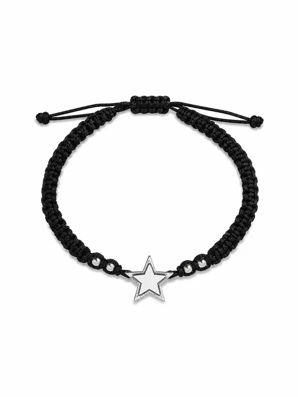 925_Sterling_Silver_Oxidised_Star_Motif_Thread_Bracelet