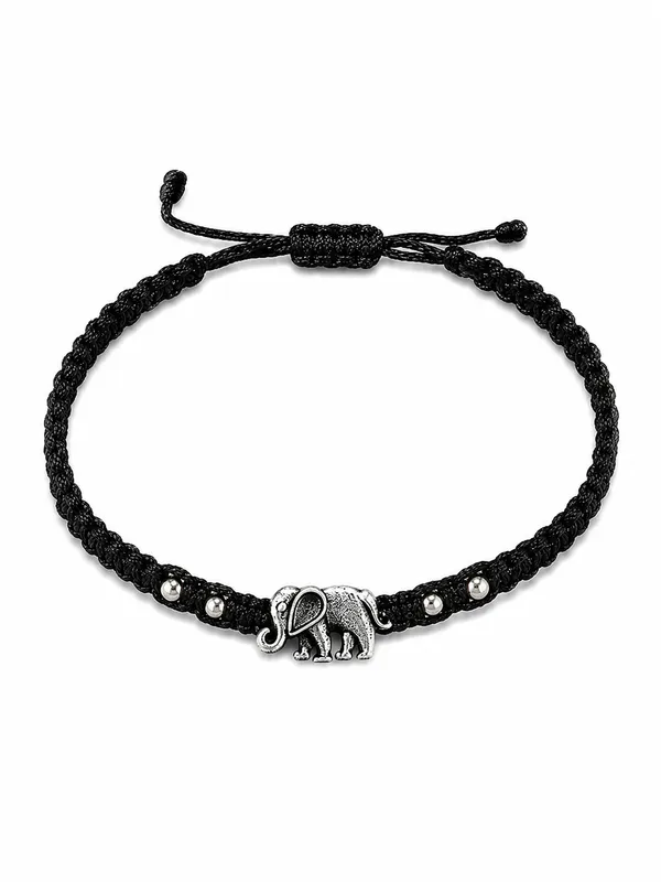 925_Sterling_Silver_Oxidised_Elephant_Motif_Thread_Bracelet