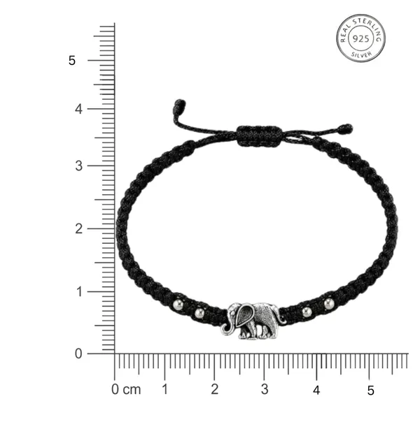 925_Sterling_Silver_Oxidised_Elephant_Motif_Thread_Bracelet