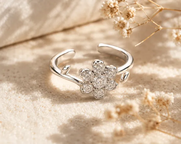 925_Sterling_Silver_Daisy_Flower_CZ_Toe_Ring
